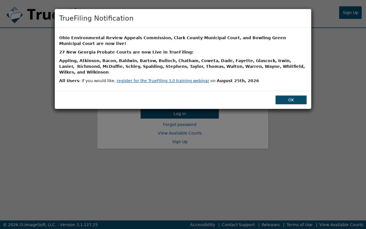 Paulding County docket search Probate Court TrueFiling portal