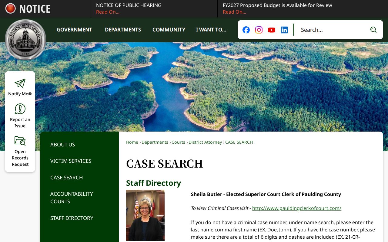 Paulding County criminal court docket case-search instructions