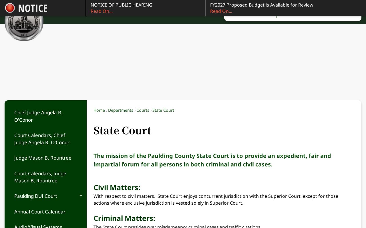 Paulding County State Court docket jurisdiction